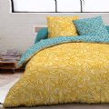 Bedset and quiltcoverset « GIRASOL » bathrobe very absorbing, Summer- and beachproducts, cushion, polar blanket, windstopper, Textile and linen, washing glove, floor cloth